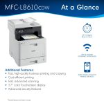 Brother Color Laser, Multifunction, All-in-One Printer, MFC-L8610CDW, Wireless Networking, Automatic Duplex Printing, Mobile Printing and Scanning, Dash Replenishment Ready - Image 3